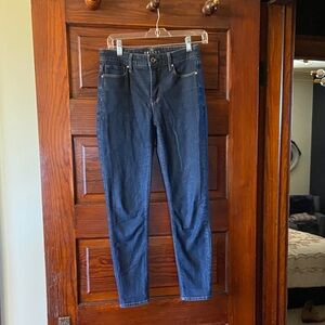 Stylish Women's Ankle Jeans in Dark Blue